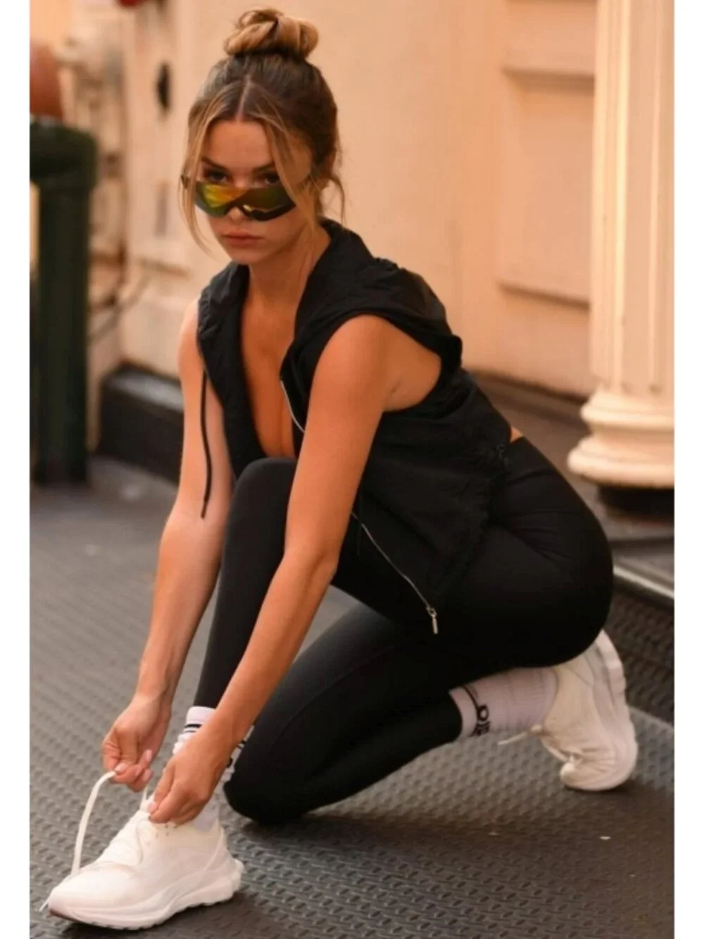 Alo 7/8 High-Waist Airlift Leggings Black Hi-Rise Waisted Skinny Tights Pants